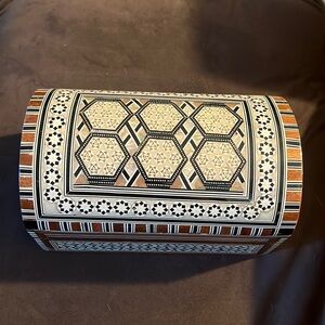 Handmade Egyptian Designed Wood Jewelry Box